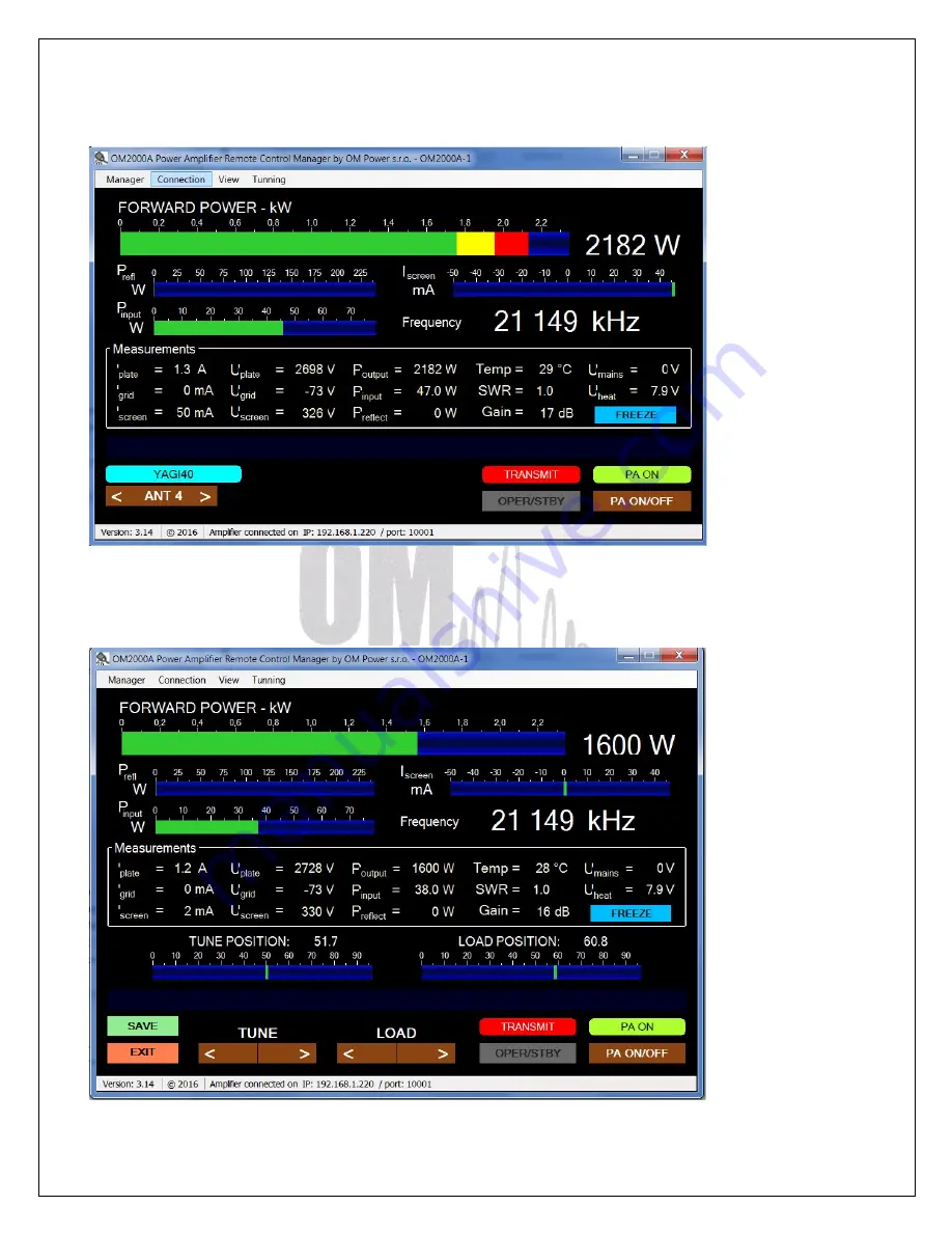 OM POWER OM2000A+ Instruction Manual Download Page 43