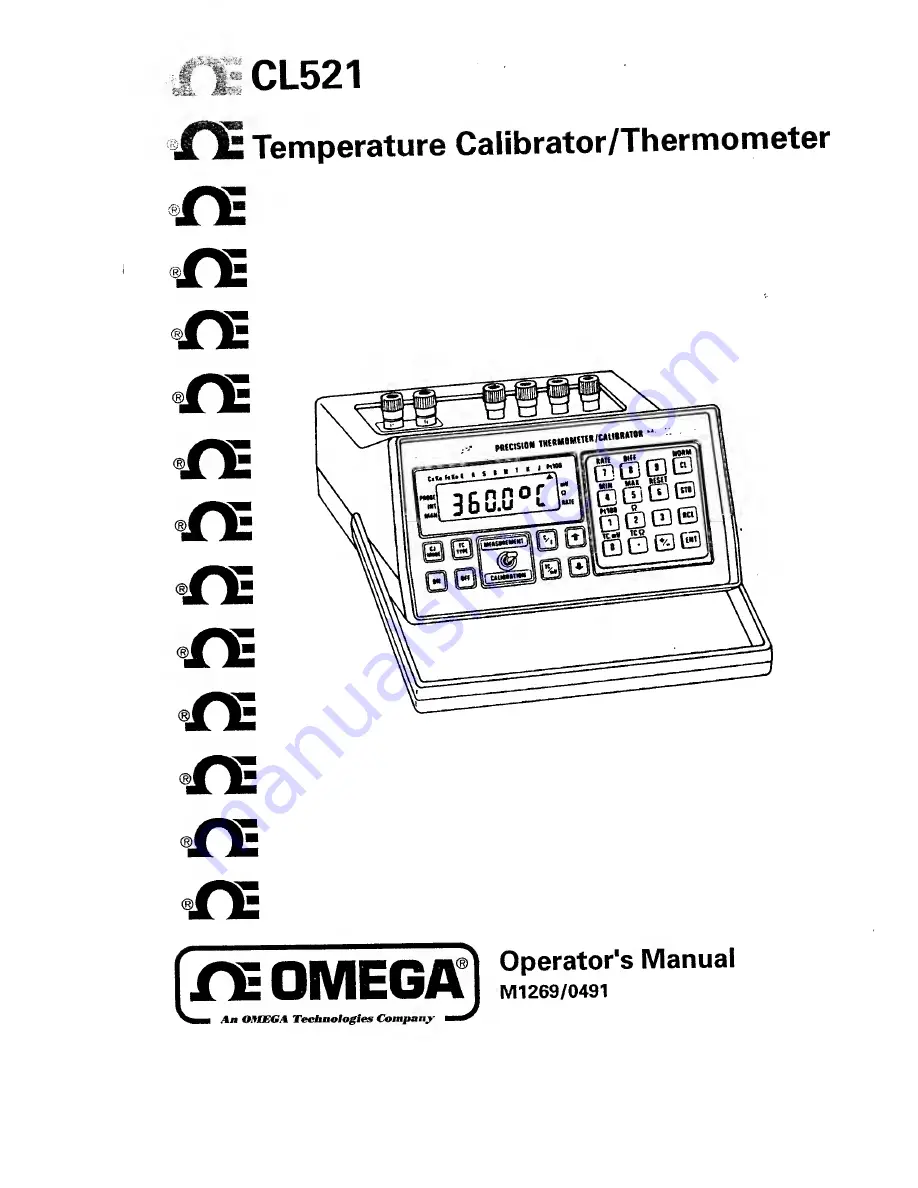 Omega Engineering CL521 Operator'S Manual Download Page 1