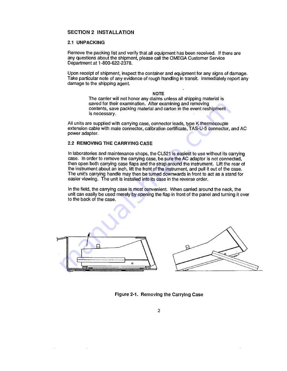 Omega Engineering CL521 Operator'S Manual Download Page 6