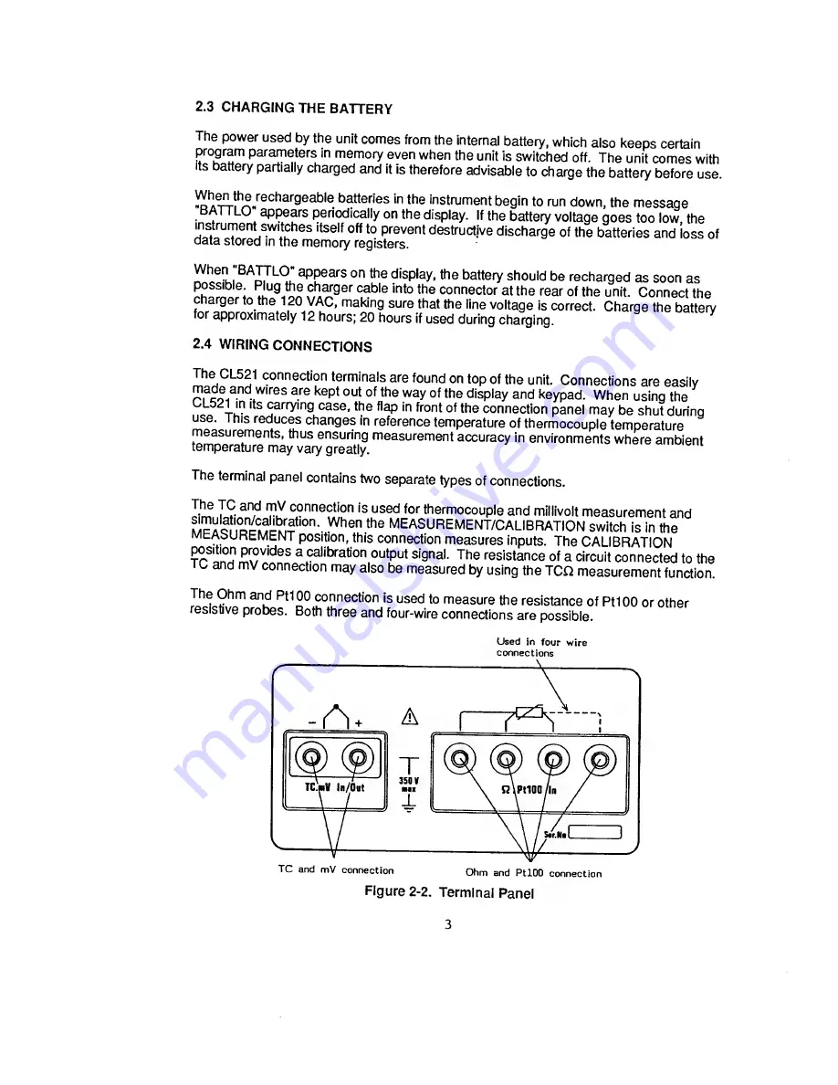 Omega Engineering CL521 Operator'S Manual Download Page 7