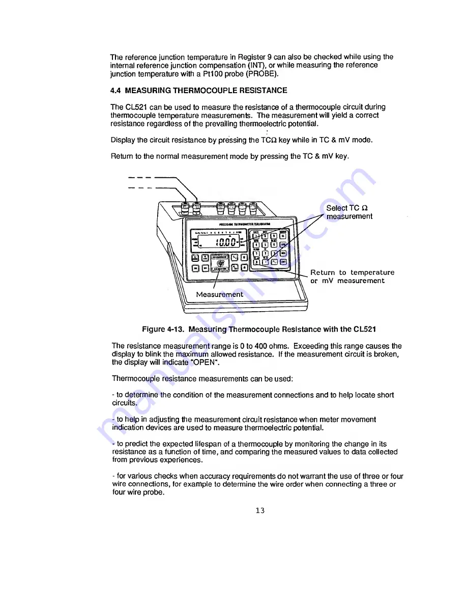 Omega Engineering CL521 Operator'S Manual Download Page 17