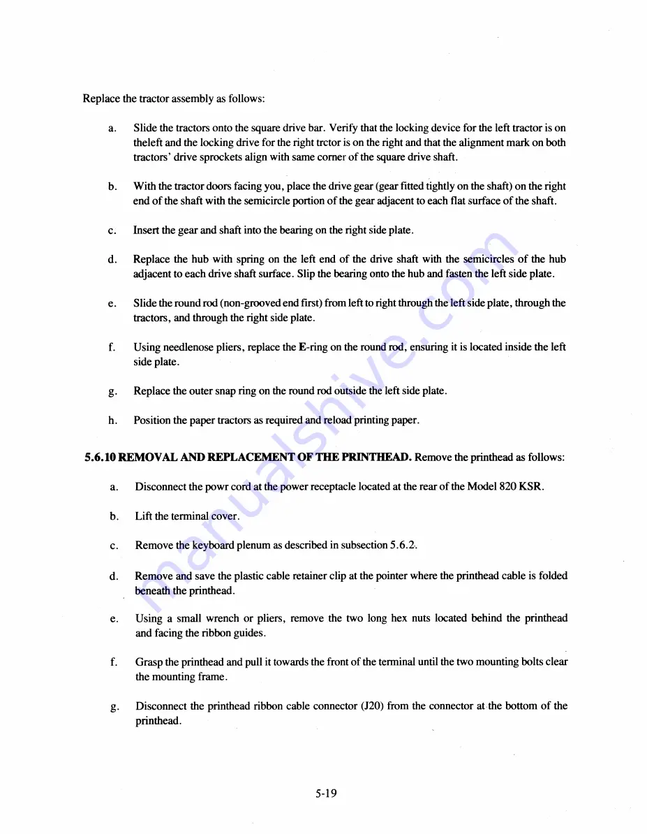 Omni 820 KSR Maintenance Manual Download Page 95