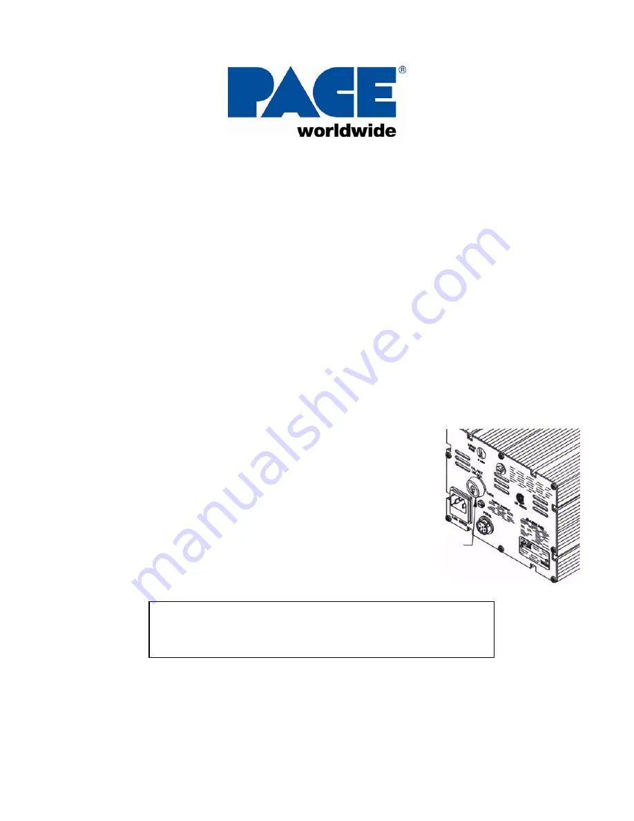 Pace MBT250 Operation, Maintenance & Instruction Manual Download Page 1