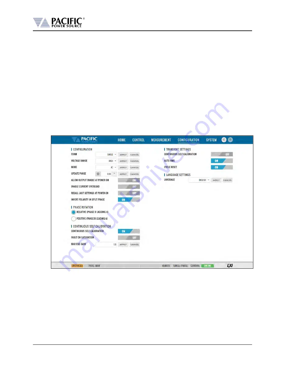 Pacific Power Source LMX Series Operation Manual Download Page 409