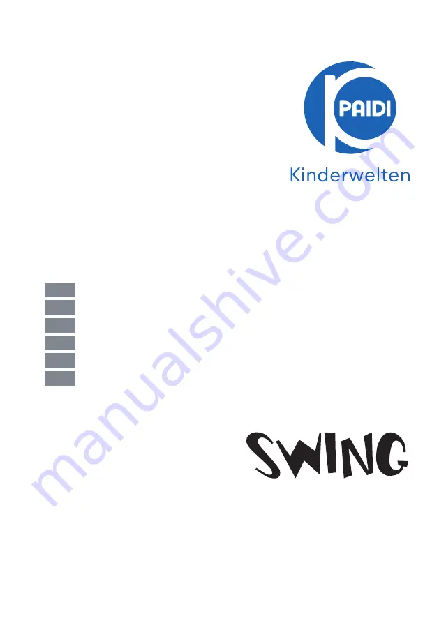 PAIDI Swing Instructions For Use Manual Download Page 1