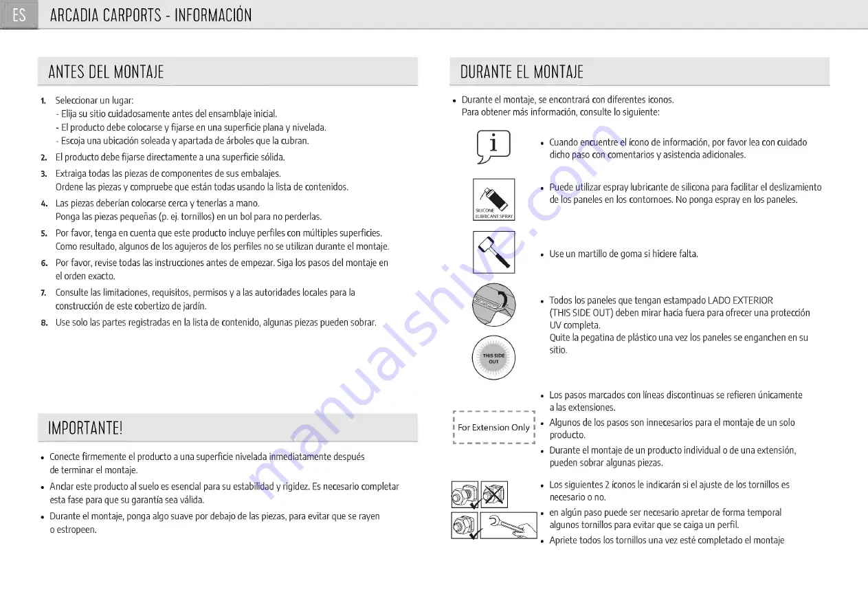 Palram canopia ARCADIA Series How To Assemble Download Page 22