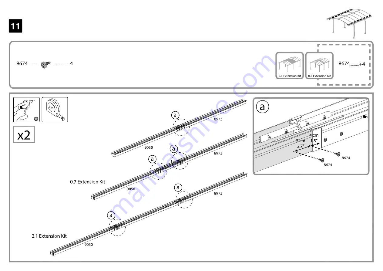 Palram canopia ARCADIA Series How To Assemble Download Page 43