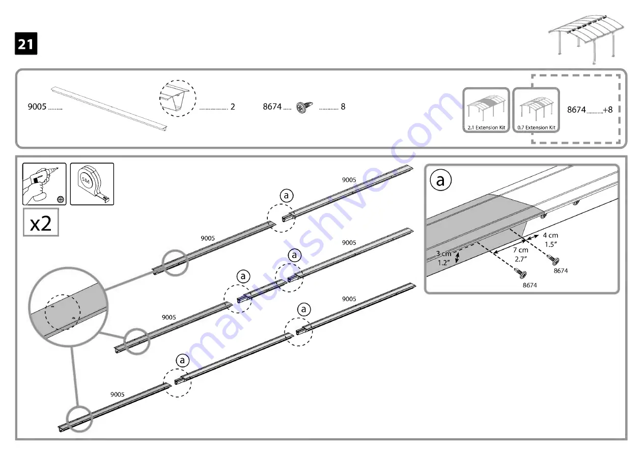 Palram canopia ARCADIA Series How To Assemble Download Page 53