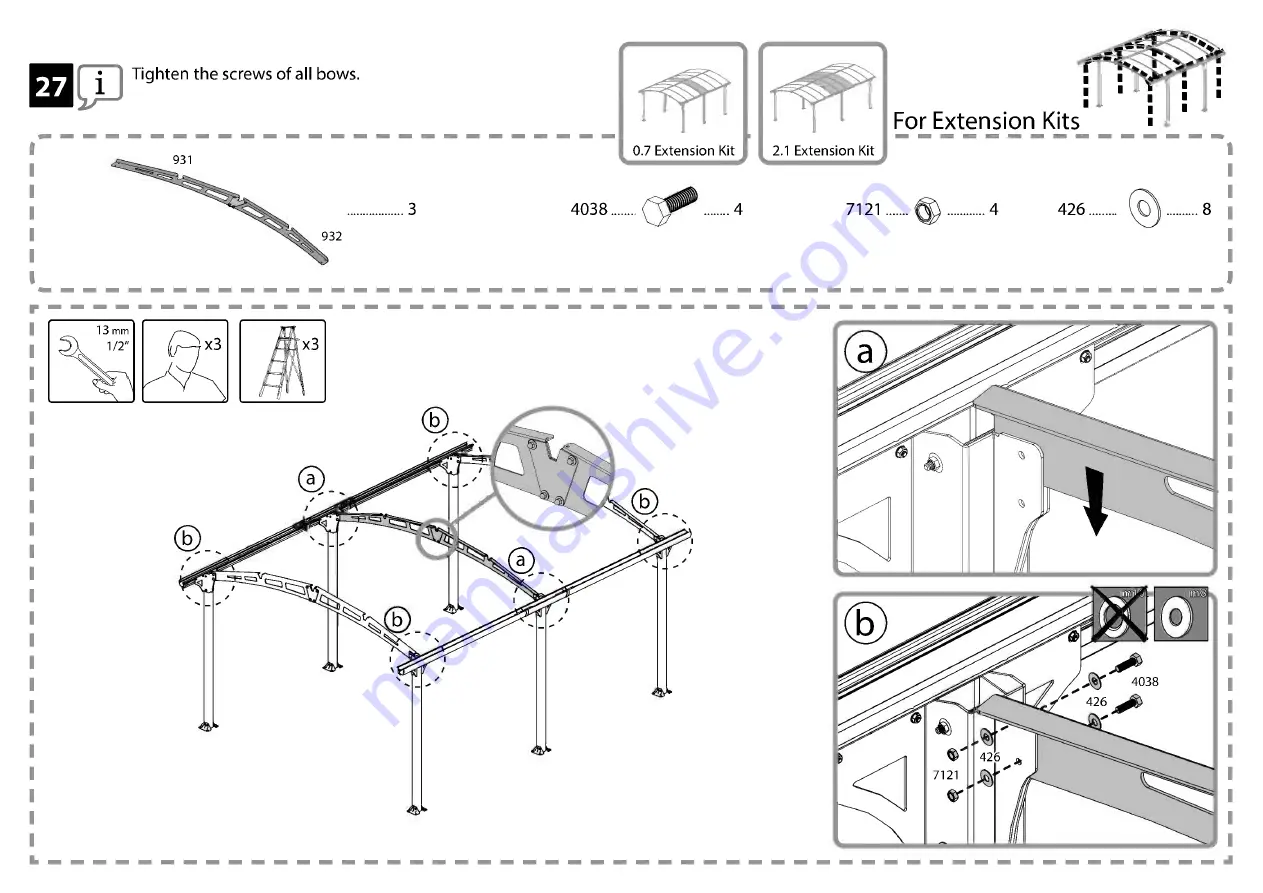 Palram canopia ARCADIA Series How To Assemble Download Page 59