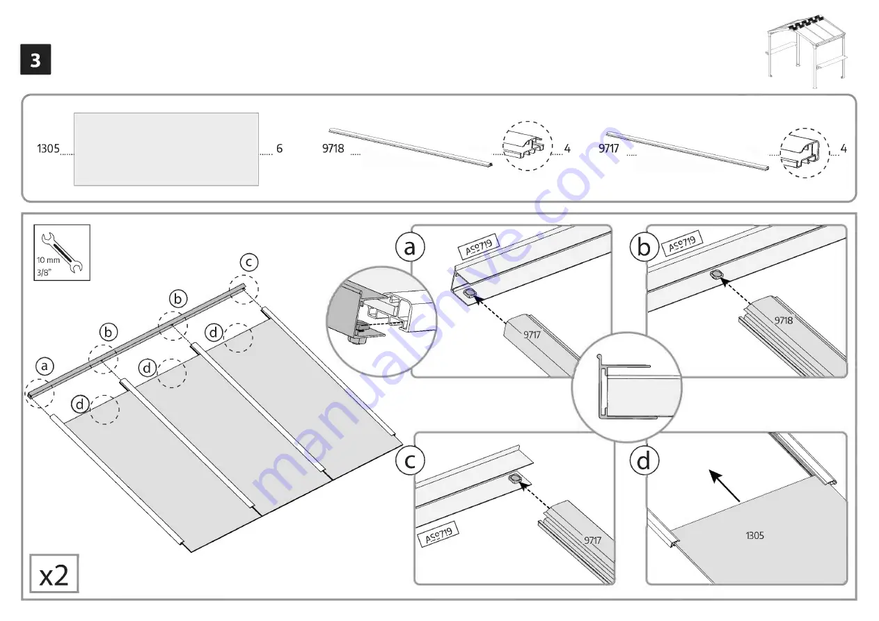 Palram CANOPIA AUSTIN 24x18/1.8x2.4 How To Assemble Download Page 30