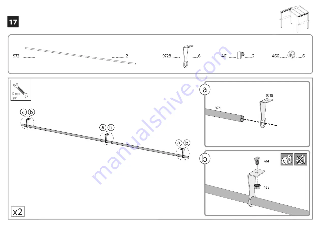 Palram CANOPIA AUSTIN 24x18/1.8x2.4 How To Assemble Download Page 44