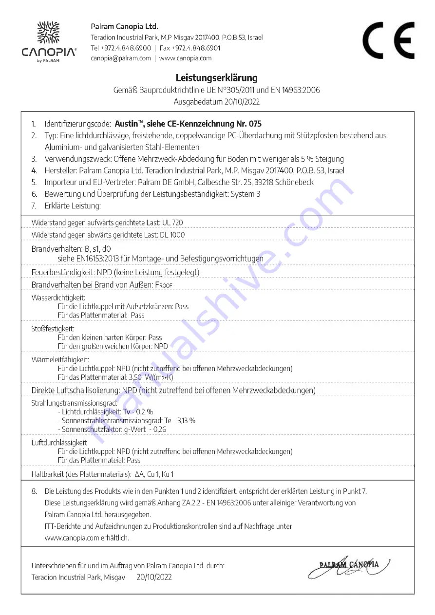 Palram CANOPIA AUSTIN 24x18/1.8x2.4 How To Assemble Download Page 57