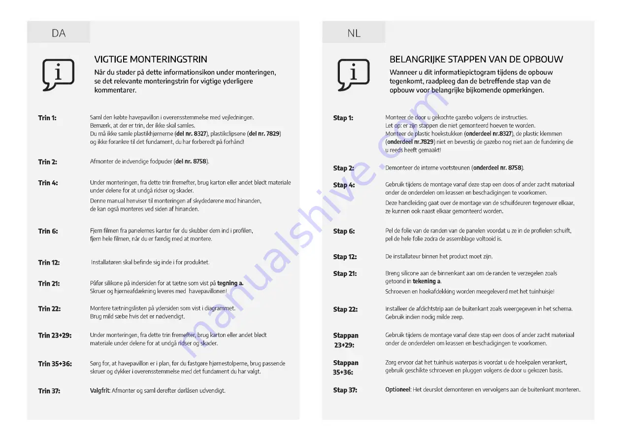 Palram CANOPIA LEDRO HG9191 How To Assemble Download Page 24