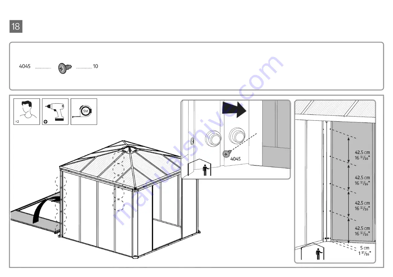 Palram CANOPIA LEDRO HG9191 Скачать руководство пользователя страница 45