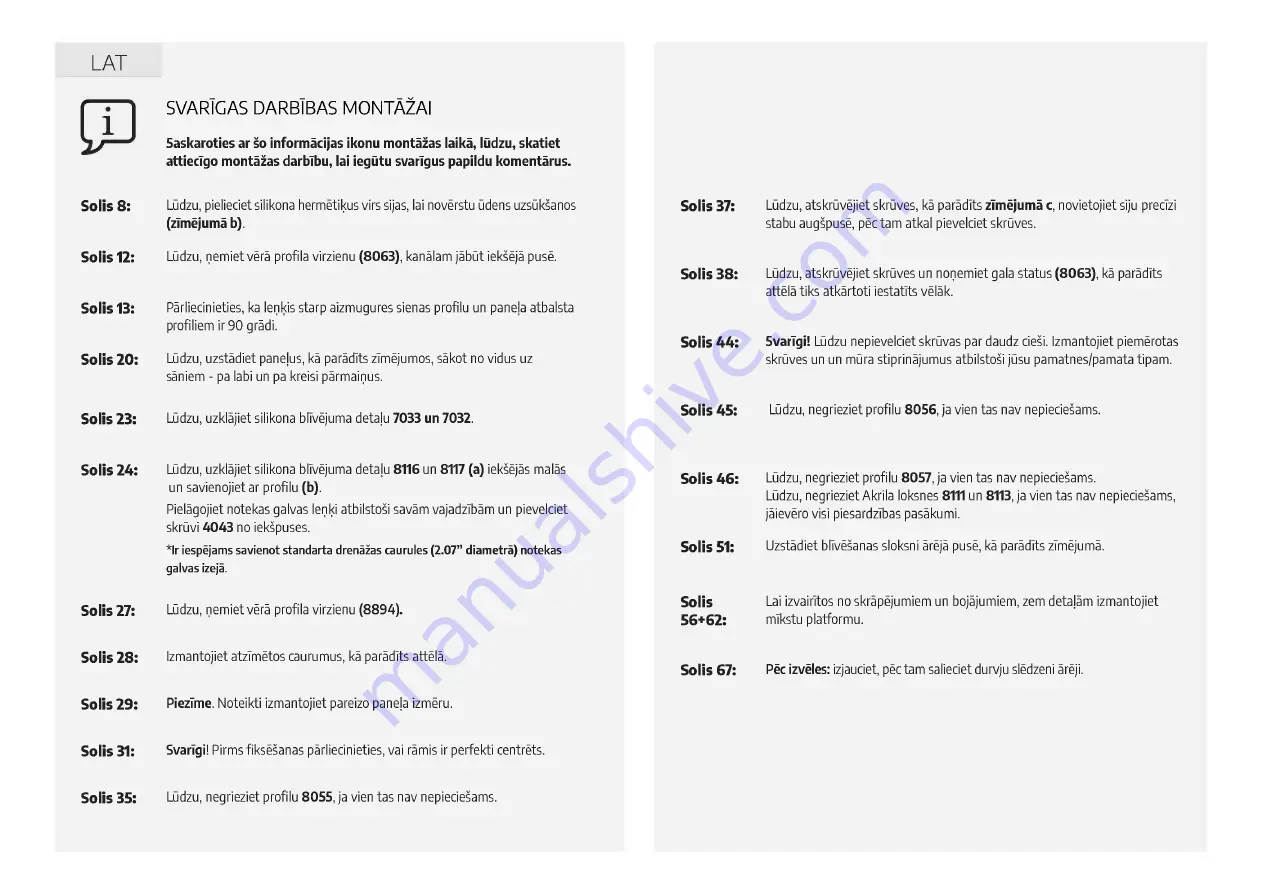 Palram CANOPIA SANREMO 10x18/3x5.46 How To Assemble Download Page 47