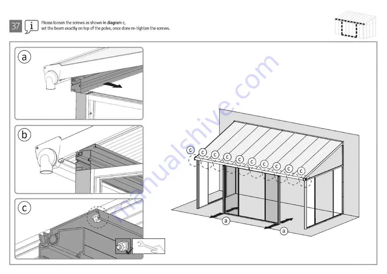 Palram CANOPIA SANREMO 10x18/3x5.46 How To Assemble Download Page 88