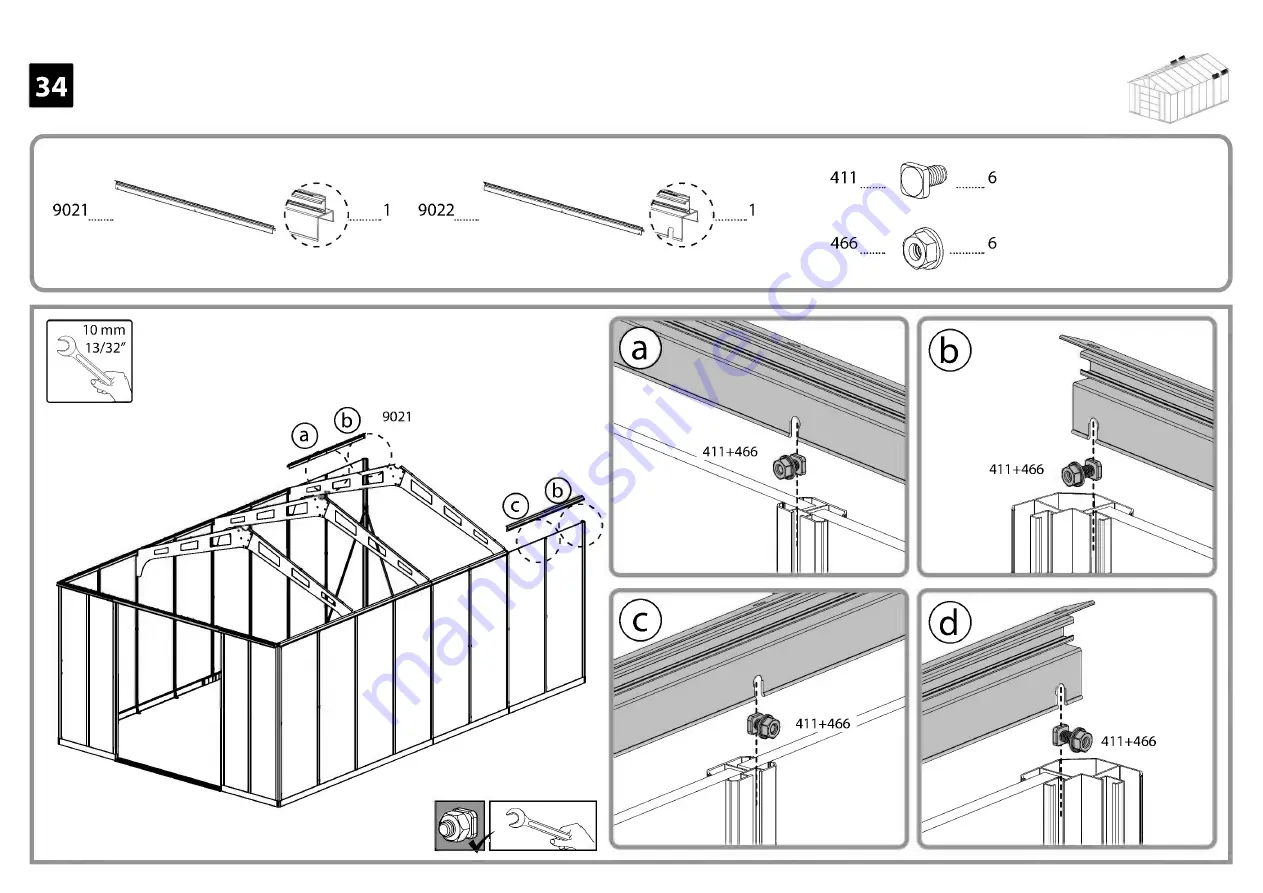 Palram canopia YUKON Series How To Assemble Download Page 57