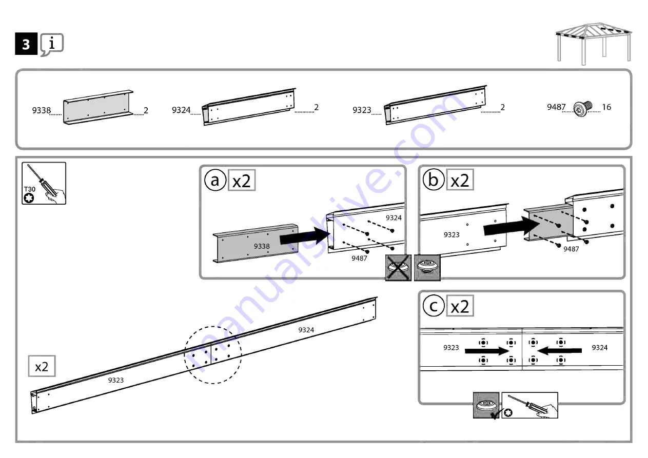 Palram DALLAS 4900 Assembly Instructions Manual Download Page 24