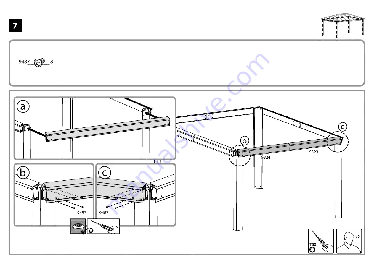 Palram DALLAS 4900 Assembly Instructions Manual Download Page 28