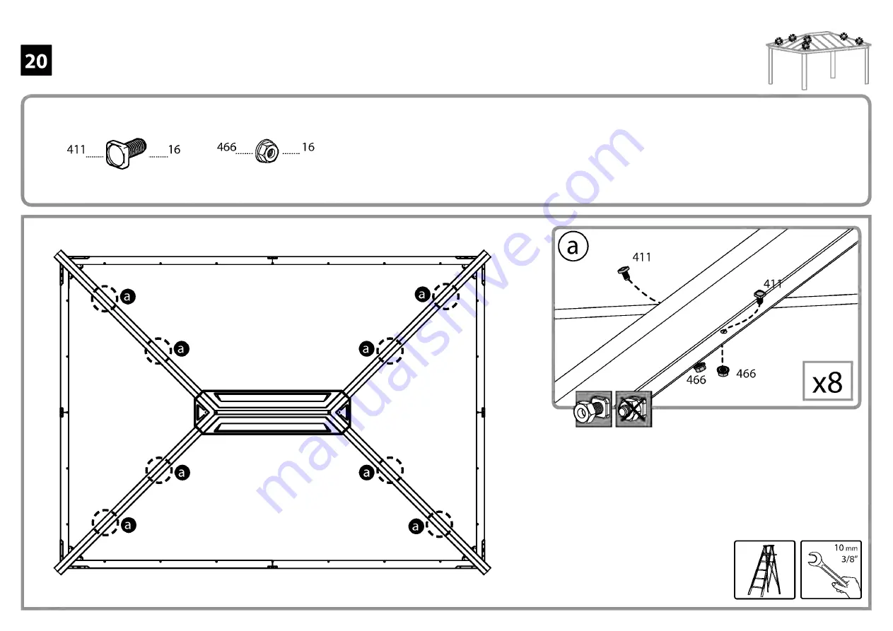 Palram DALLAS 4900 Assembly Instructions Manual Download Page 41