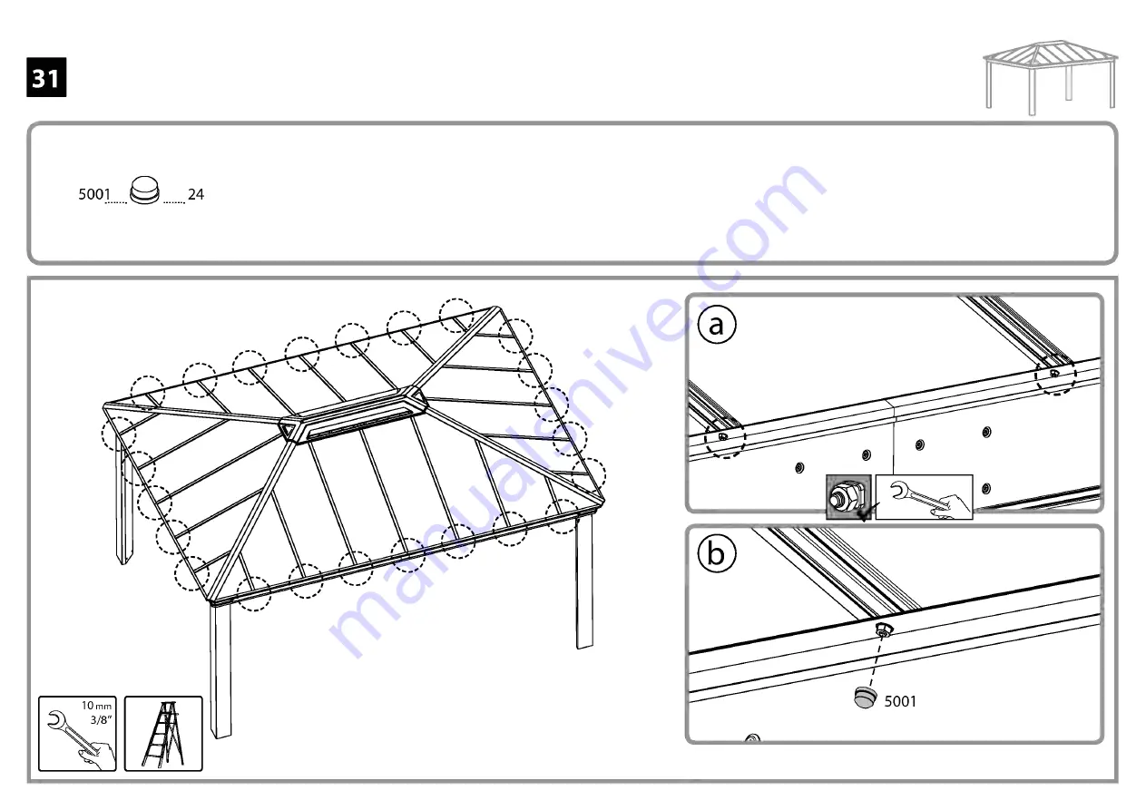 Palram DALLAS 4900 Assembly Instructions Manual Download Page 52