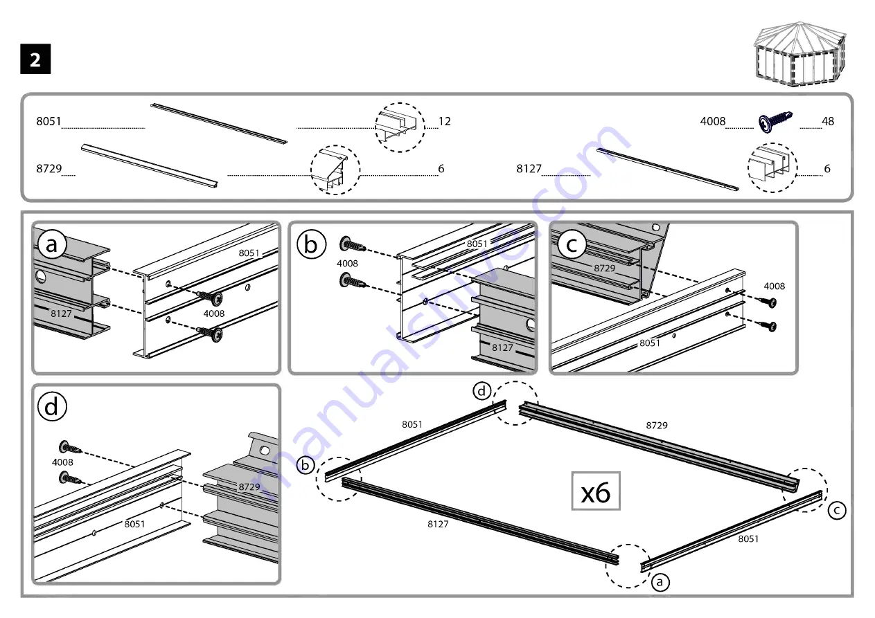 Palram GARDA 17x20 How To Assemble Download Page 21