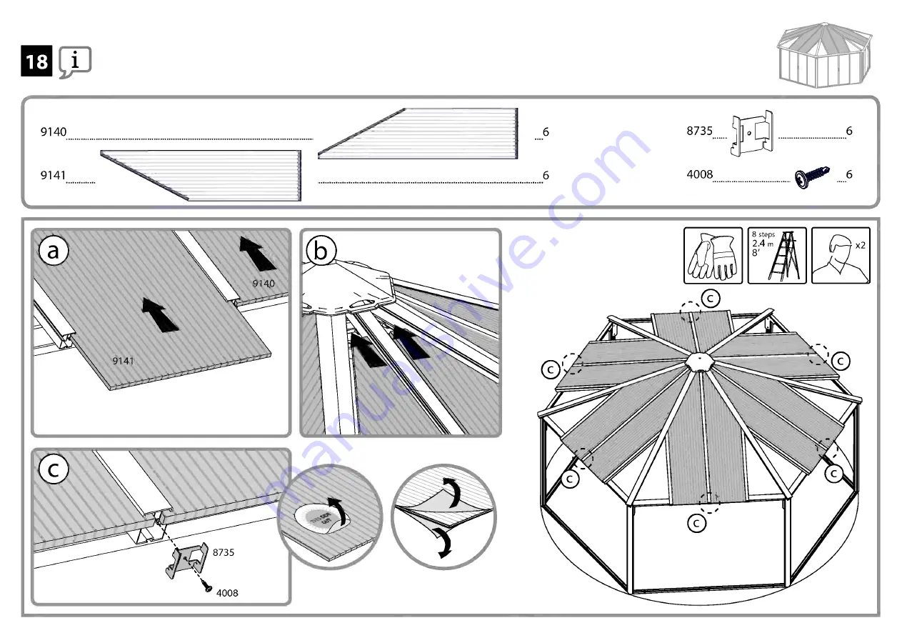 Palram GARDA 17x20 Скачать руководство пользователя страница 37