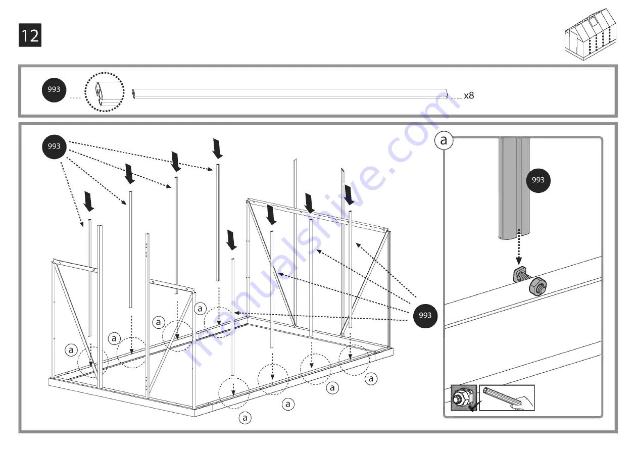 Palram Mythos 6'x10' Assembly Instructions Manual Download Page 17