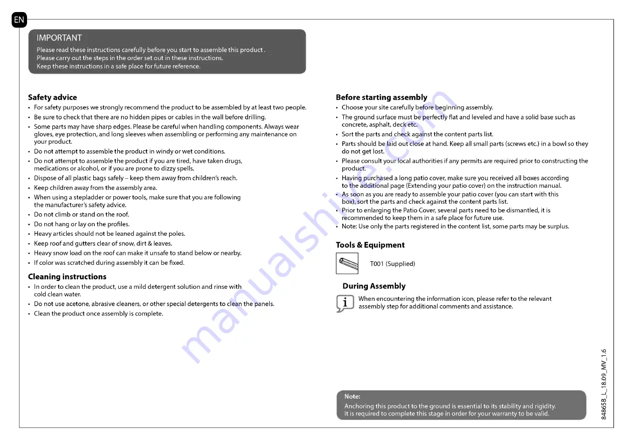 Palram Olympia Manual Download Page 8