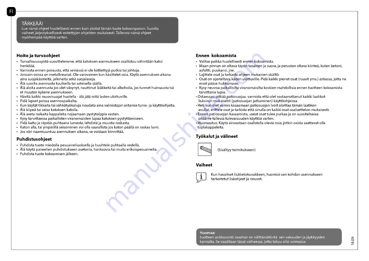 Palram Olympia Manual Download Page 22