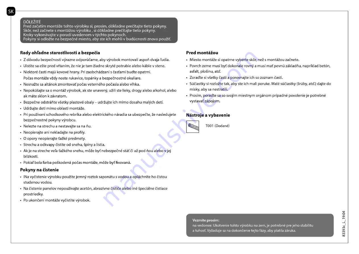 Palram SanRemo 3x5.46 Manual Download Page 27