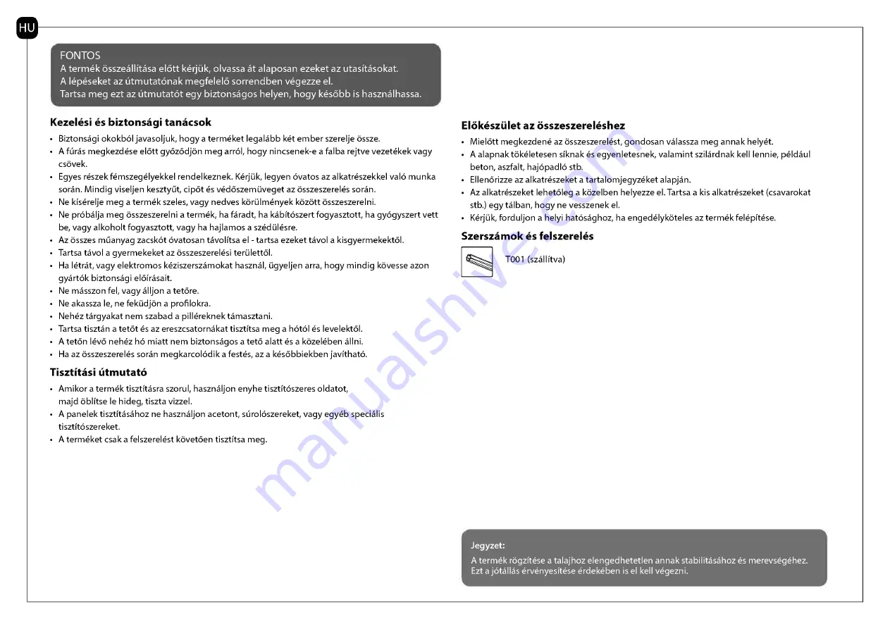 Palram SanRemo 3x5.46 Manual Download Page 33