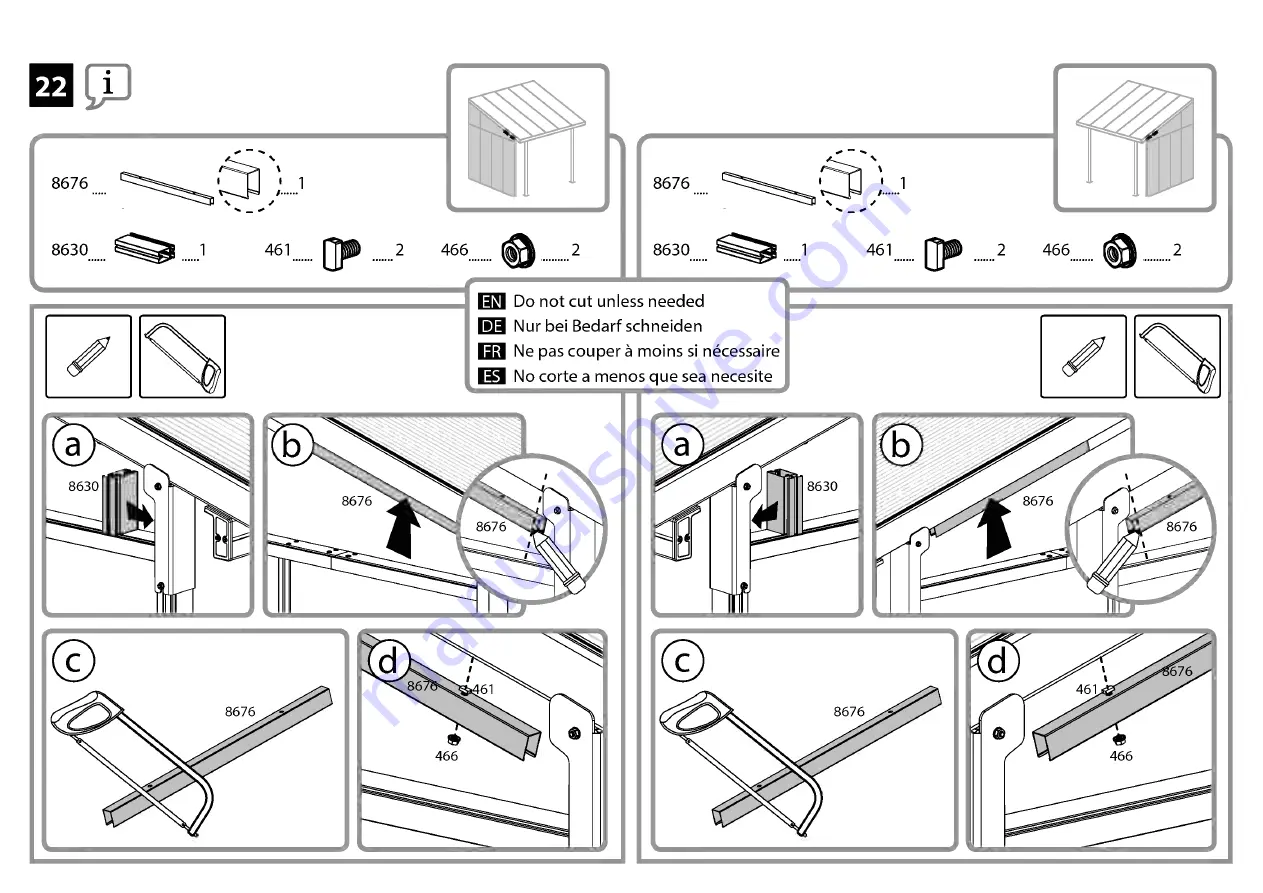 Palram SideWall 3 Manual Download Page 39