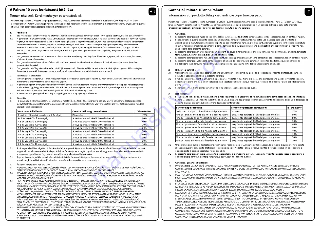 Palram SideWall 3 Manual Download Page 53