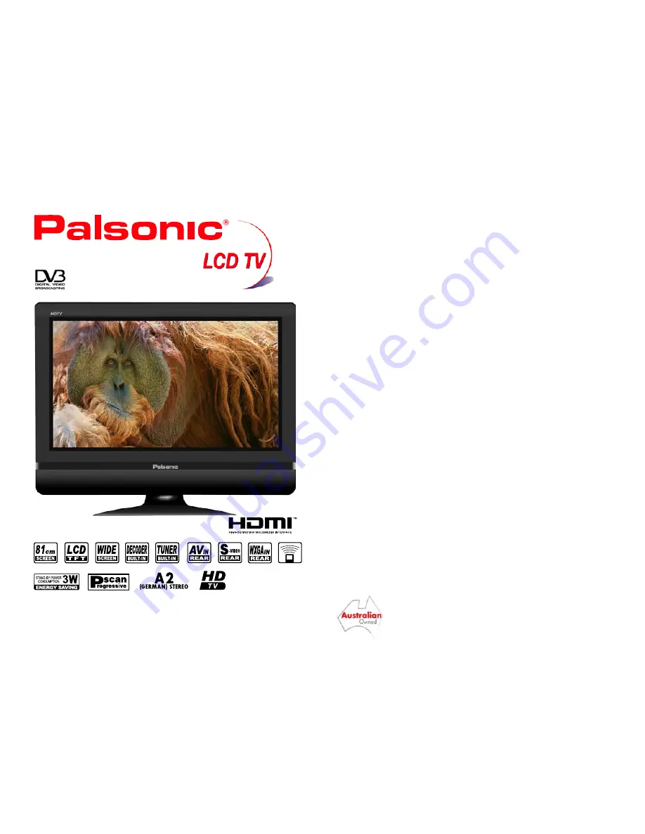 Palsonic TFTV817HD Specification Sheet Download Page 1