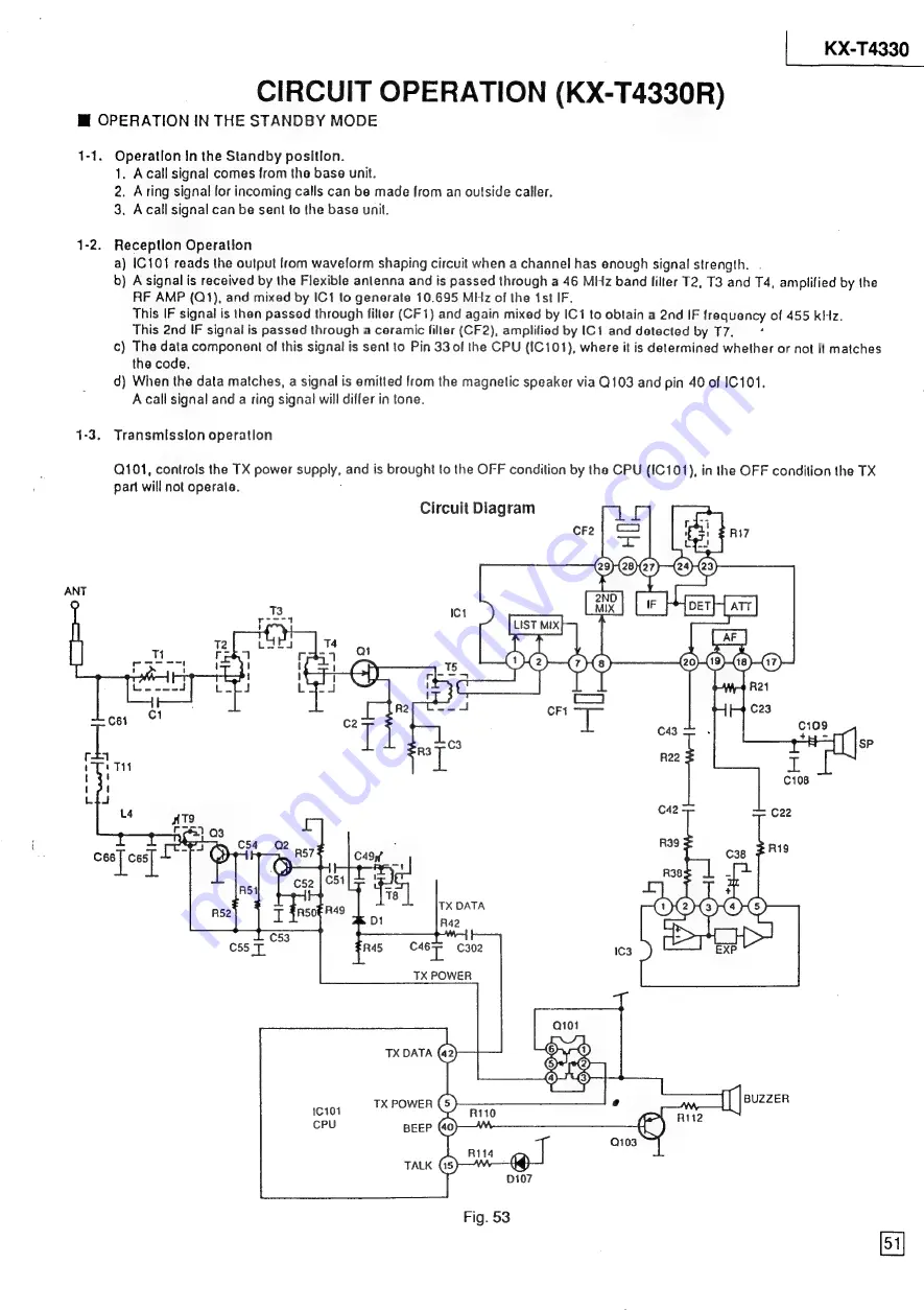 Panasonic AUTO-LOGIC KX-T4330 Скачать руководство пользователя страница 59