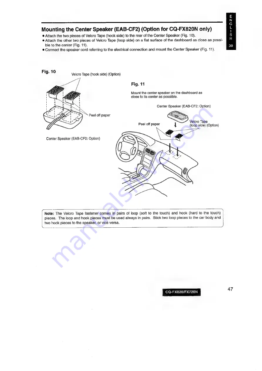 Panasonic CQ-FX820 Operating Instructions Manual Download Page 33