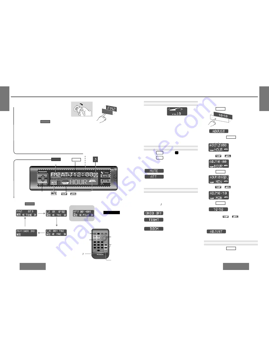 Panasonic CQHX1083U - AUTO RADIO/CD DECK Скачать руководство пользователя страница 9