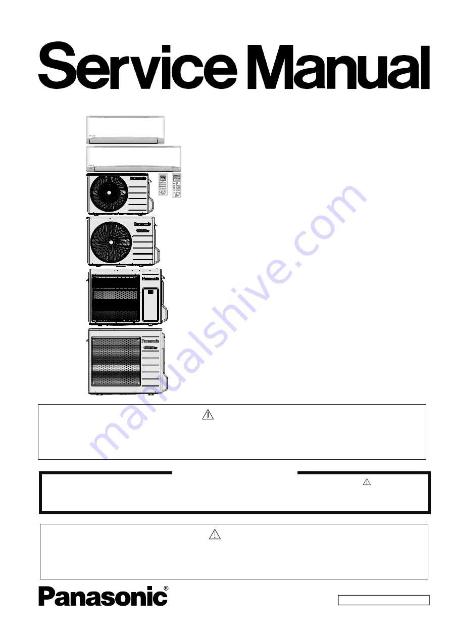 Panasonic CS-RZ25TKR Скачать руководство пользователя страница 1