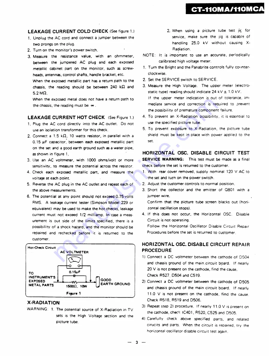 Panasonic CT-110MA Service Manual Download Page 5