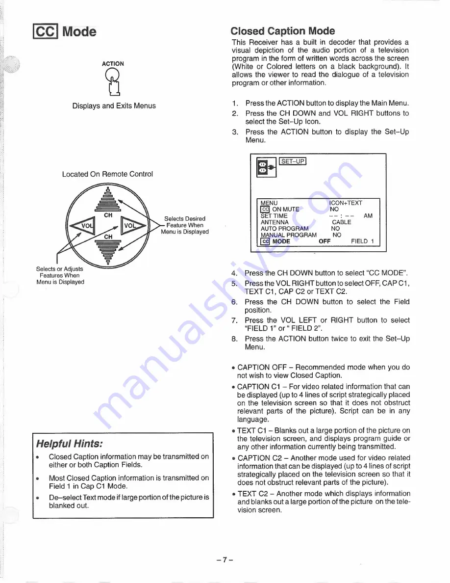 Panasonic CT-1384VY Скачать руководство пользователя страница 7