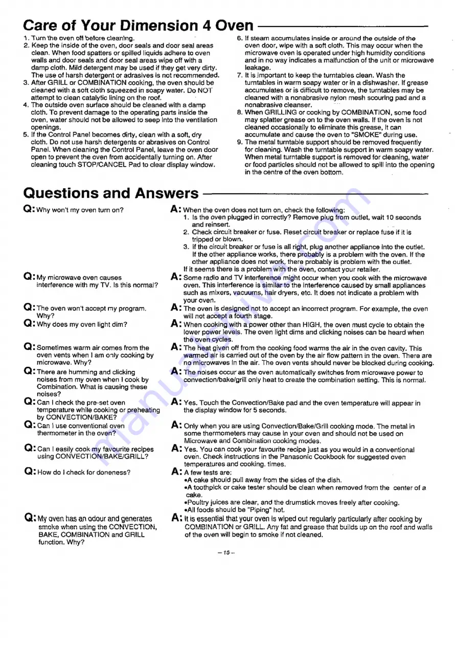 Panasonic DIMENSION 4 Premier Operating Instructions Manual Download Page 15