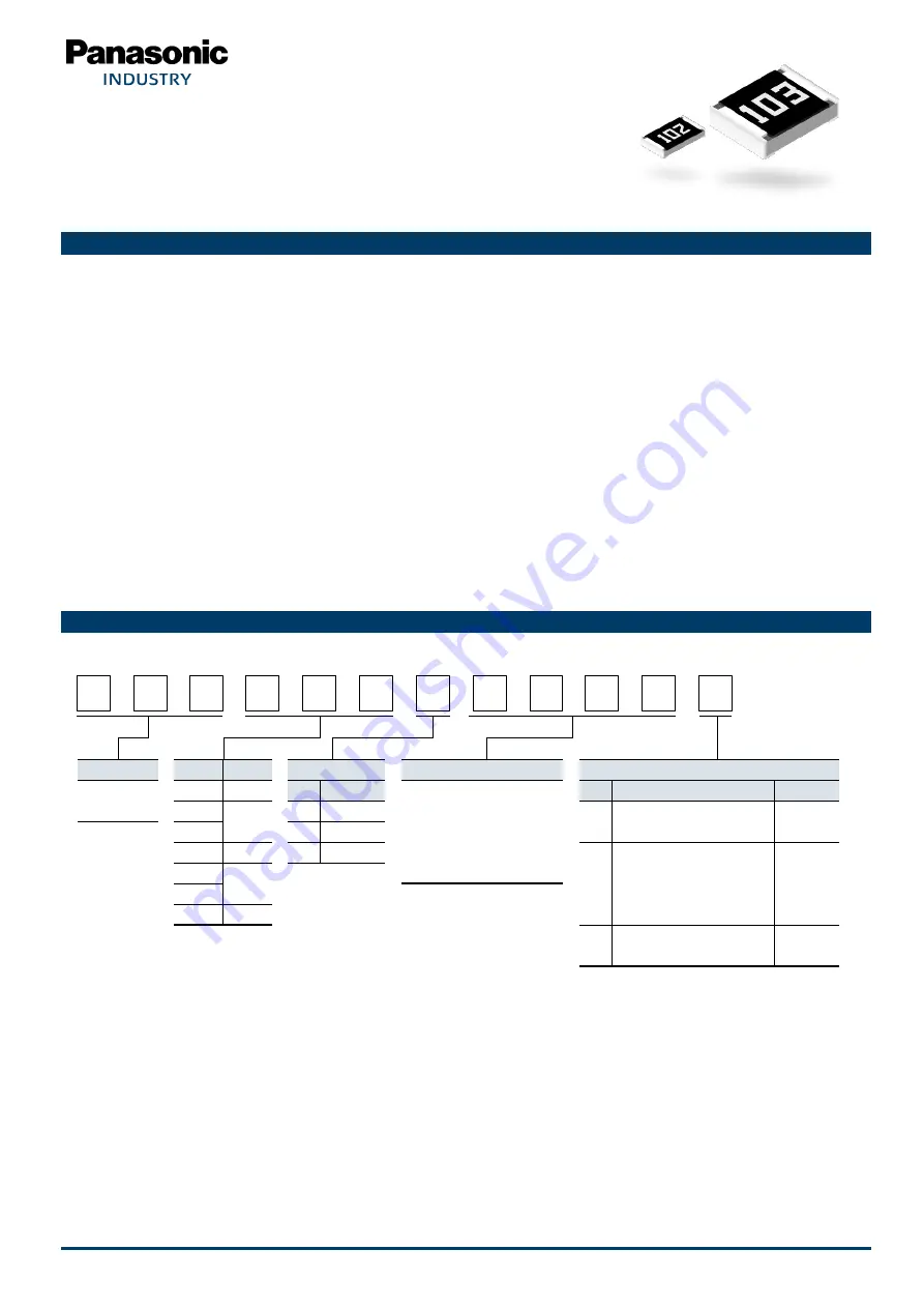 Panasonic ERJ PA3 Series Manual Download Page 1