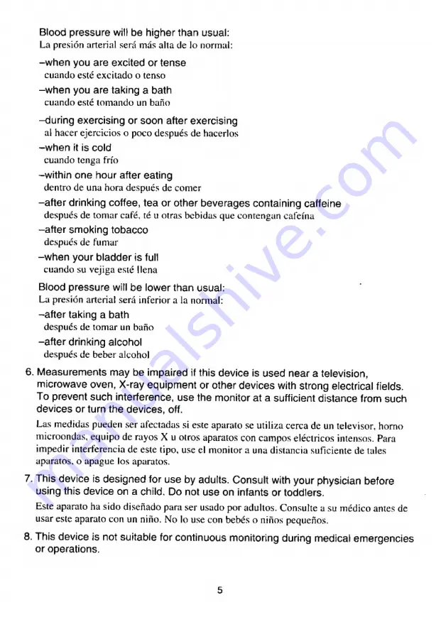 Panasonic EW254 Operating Instructions Manual Download Page 6