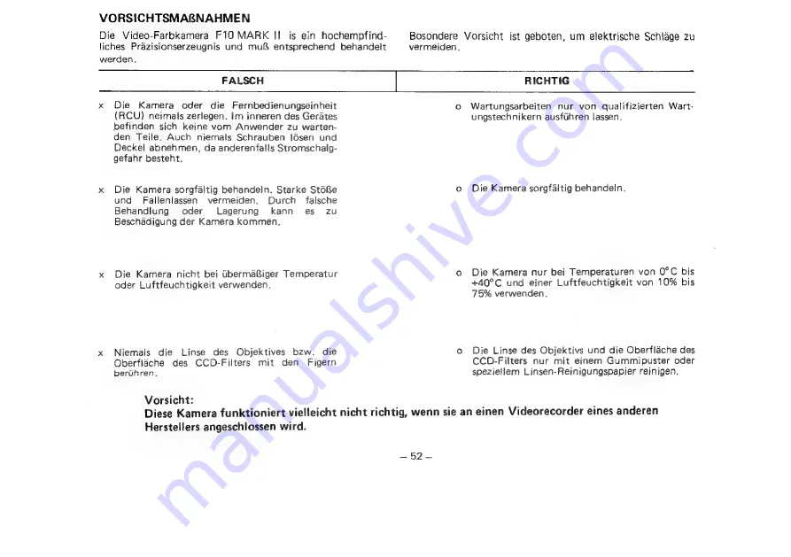 Panasonic F10 MARK II Operating Instructions Manual Download Page 57