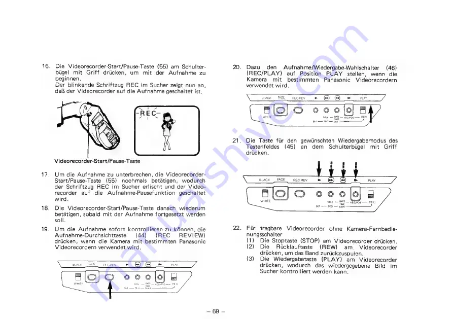 Panasonic F10 MARK II Operating Instructions Manual Download Page 75