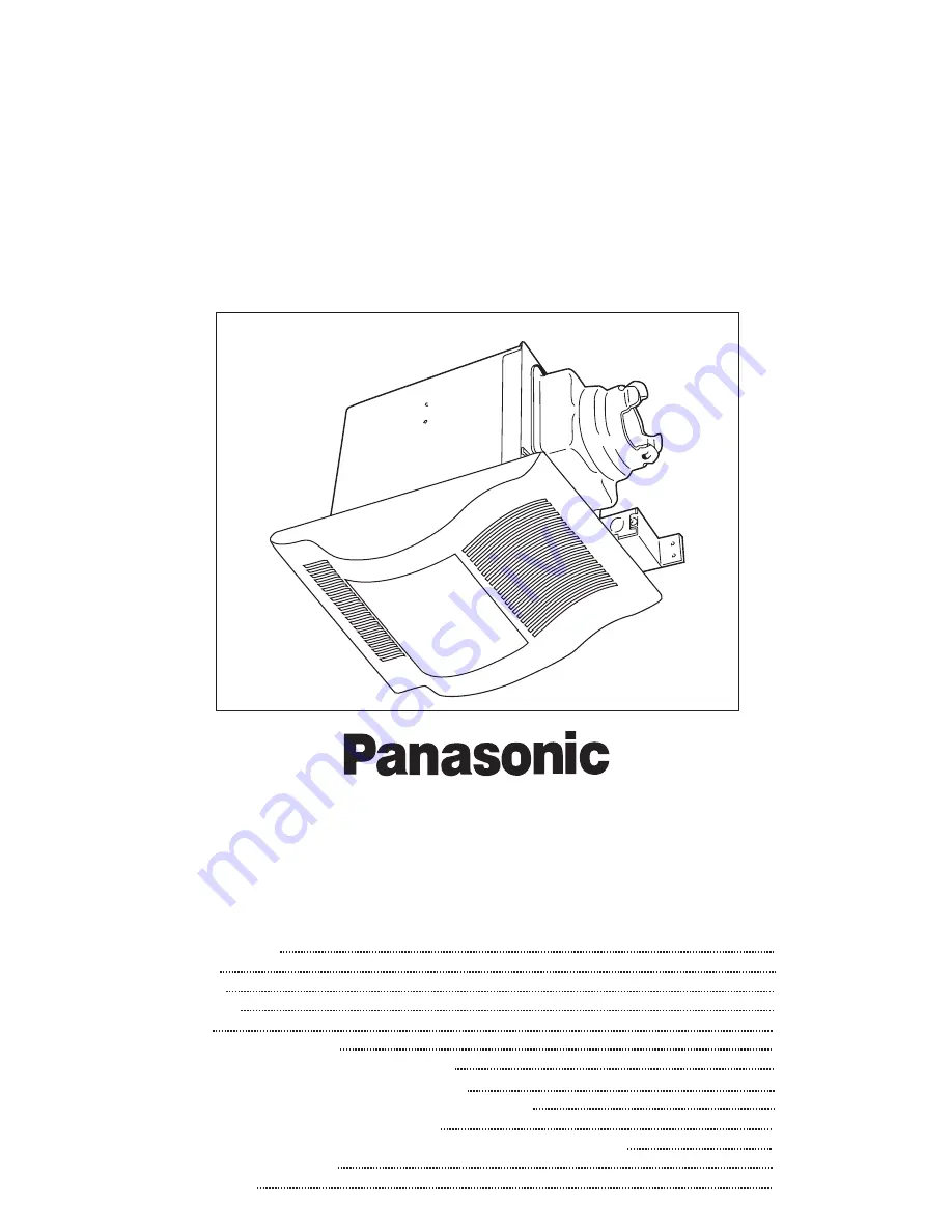 Panasonic FV-08VQL3 Скачать руководство пользователя страница 1