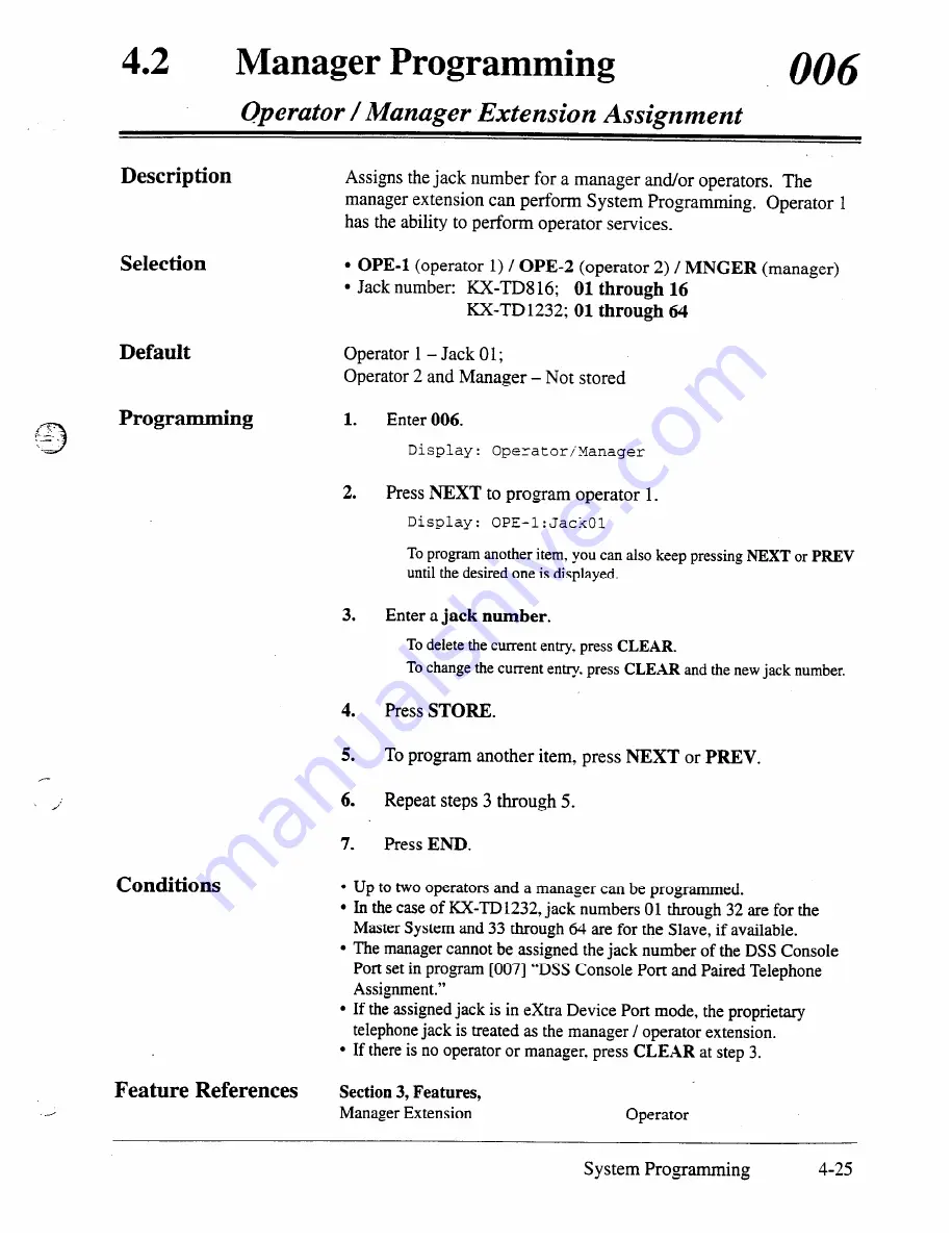 Panasonic KX-TD816 Installation Manual Download Page 262