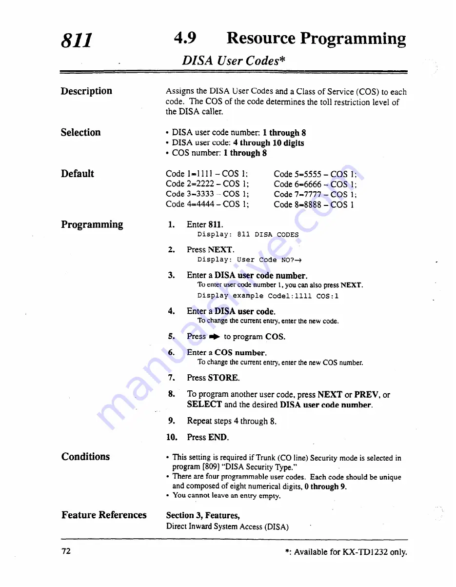 Panasonic KX-TD816 Installation Manual Download Page 459