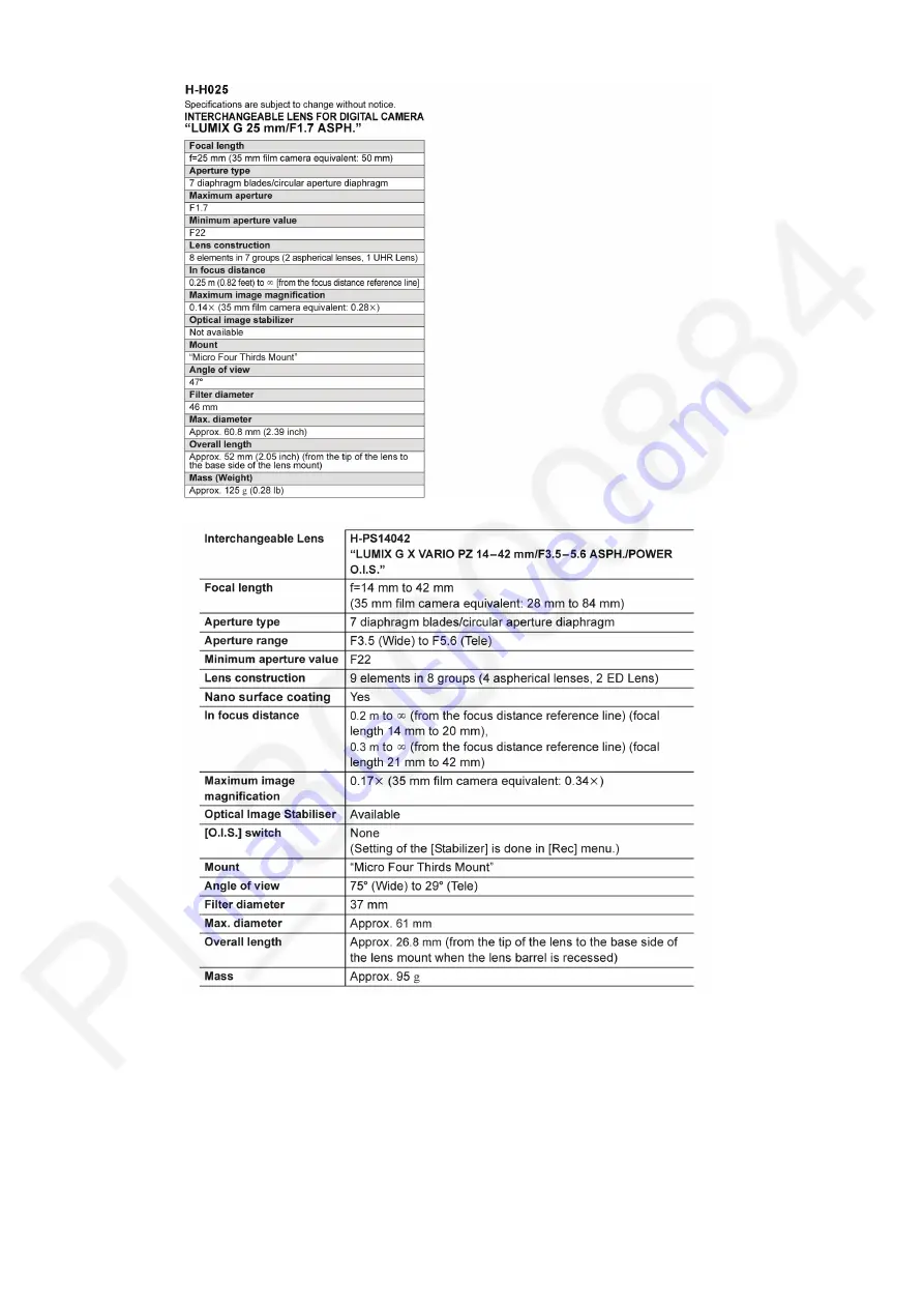 Panasonic Lumix DC-GF9KGA Service Manual Download Page 26